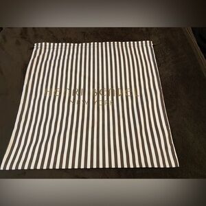 HENRI BENDEL drawstring, brown, and white striped extra large dust bag LNWOT++